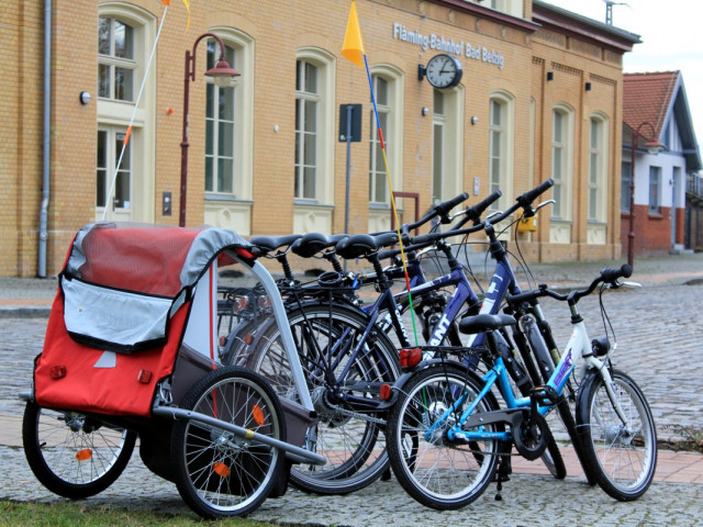 Fahrradverleih im Fläming-Bahnhof Bad Belzig • © Heiko Bansen